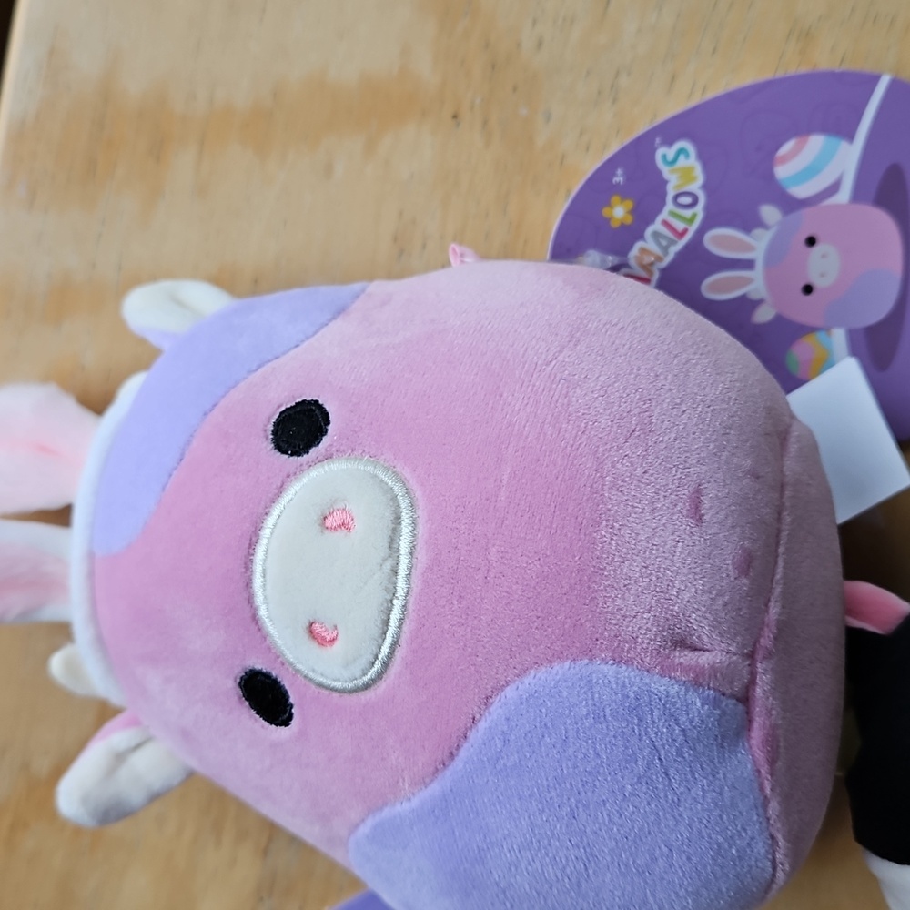 Four Mini Squishmallows Stuffed Animals Set - Pink, Purple, Black, White, Cream - Picture 4 of 11